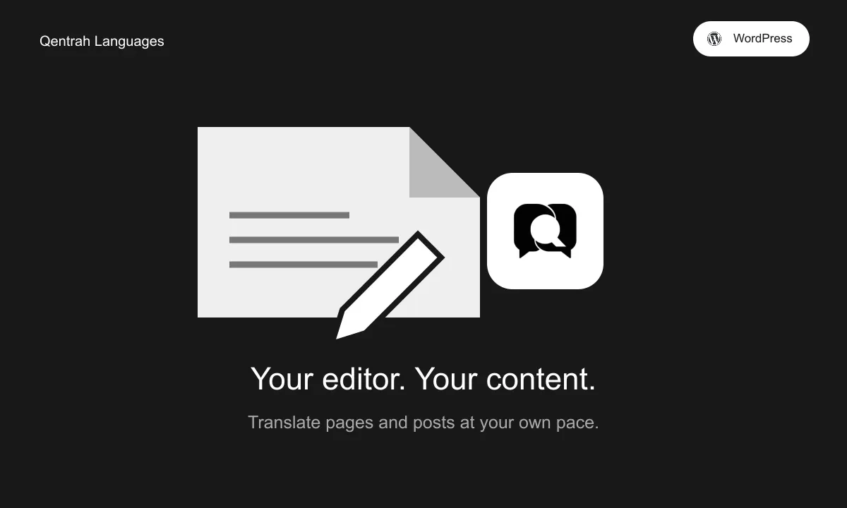 Your editor. Your content.
