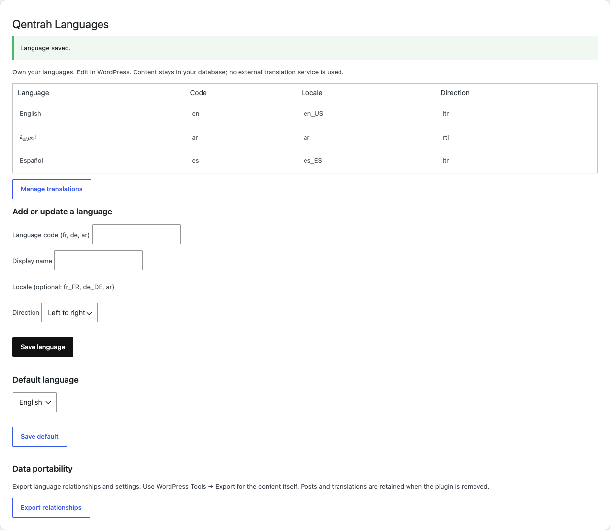 Your languages, in one place