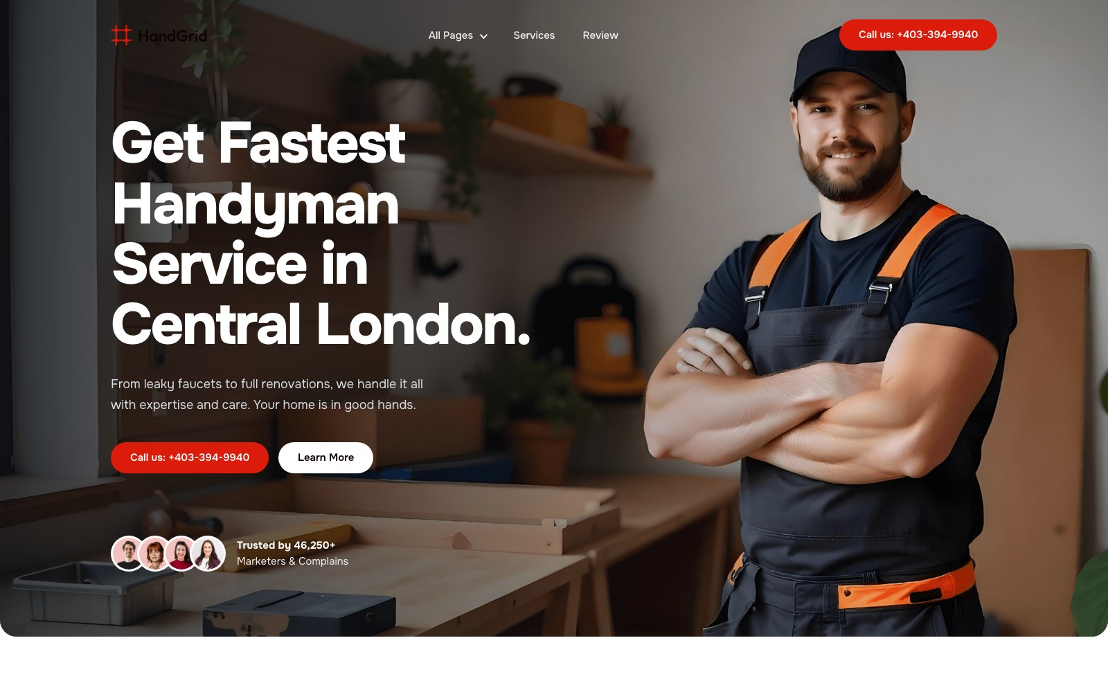 HandGrid website preview