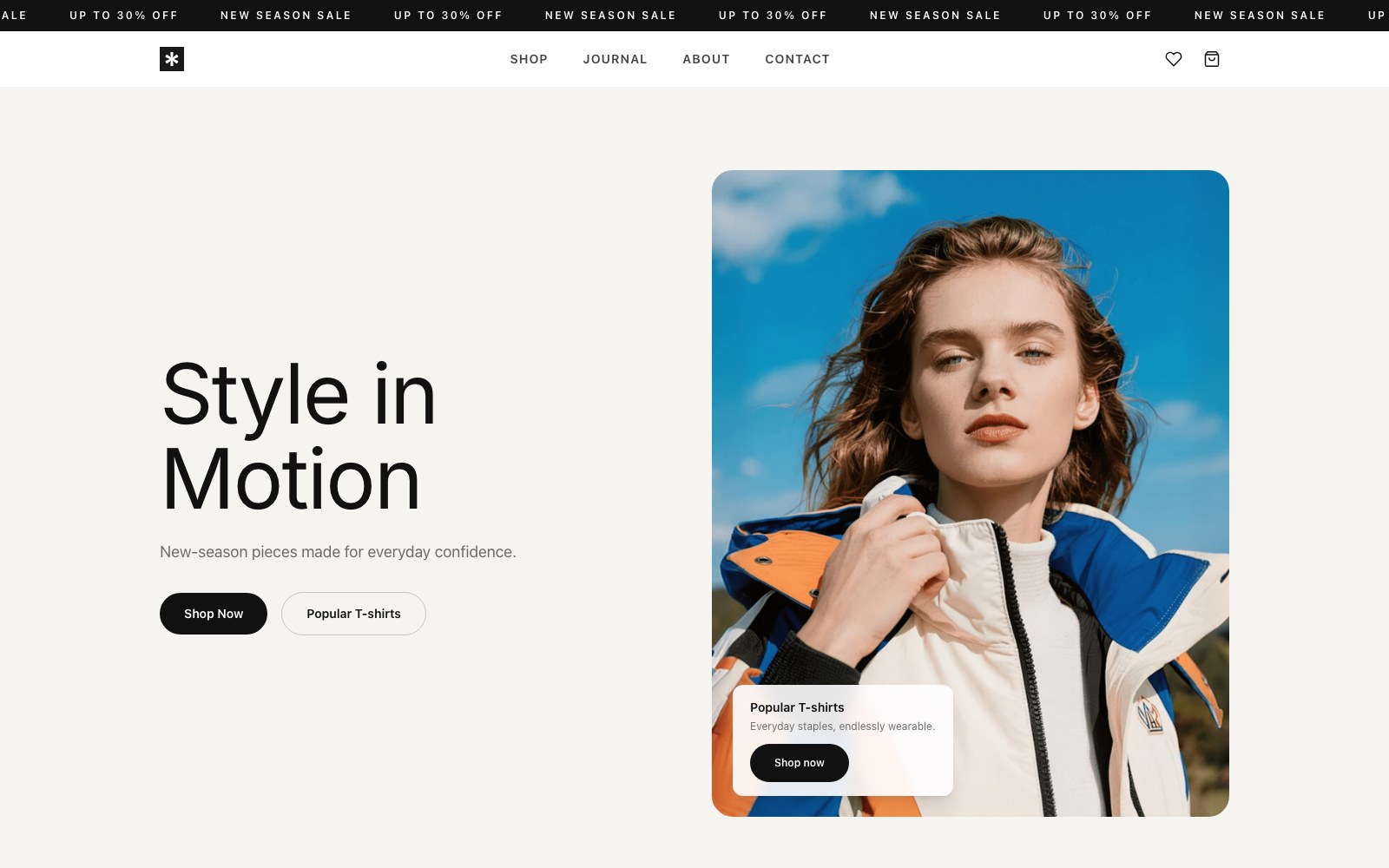 Motion Store website preview