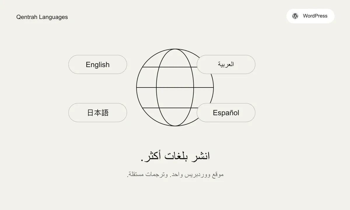 انشر بلغات أكثر